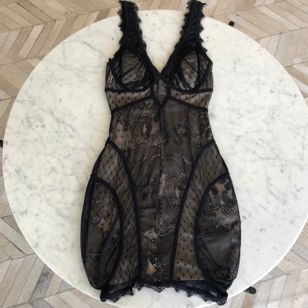 Sexy BEBE mini black dress (XS)